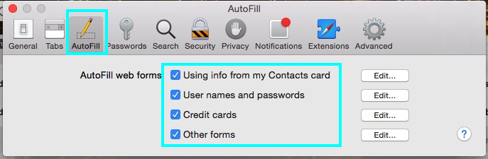 remove autofil outlook for mac